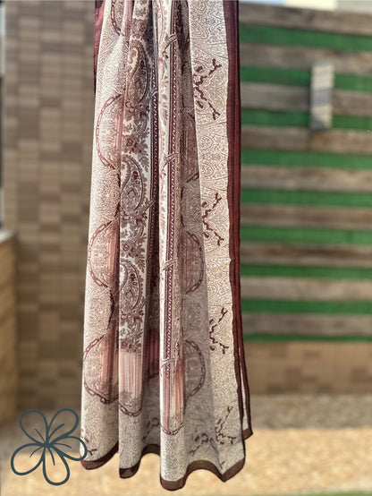 Vintage Maroon Paisley Wrap