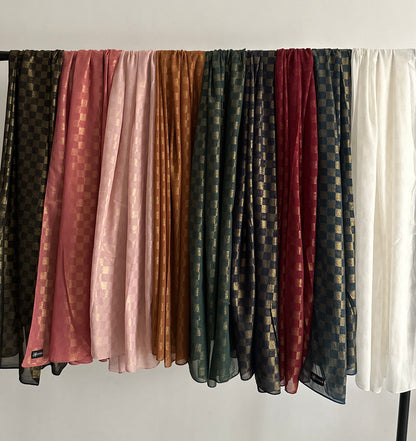 Gleam Chequered Hijab
