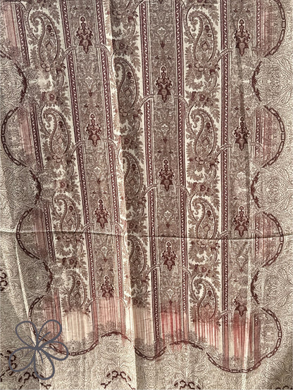 Vintage Maroon Paisley Wrap